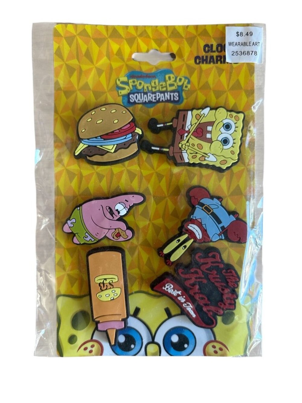 Bioworld SpongeBob SquarePants Shoe Clog Charms 7 Pack Multicolor Teens